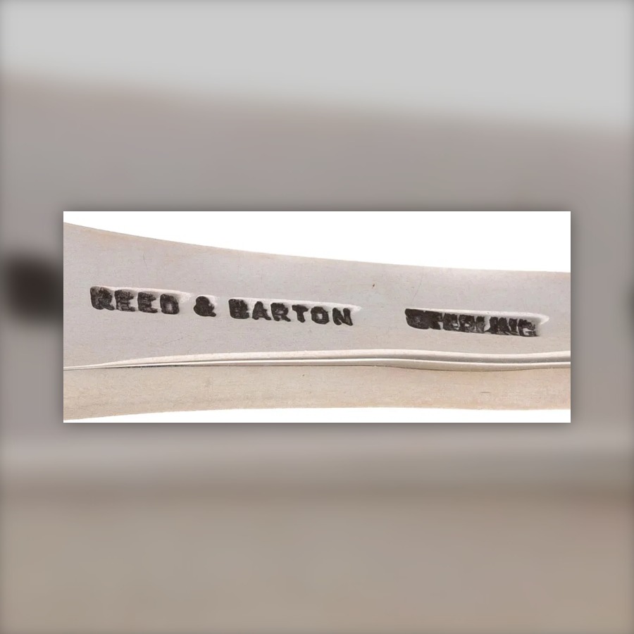 Reed & Barton Name Mark hallmark, The words REED & BARTON with STERLING, on later flatware often in script