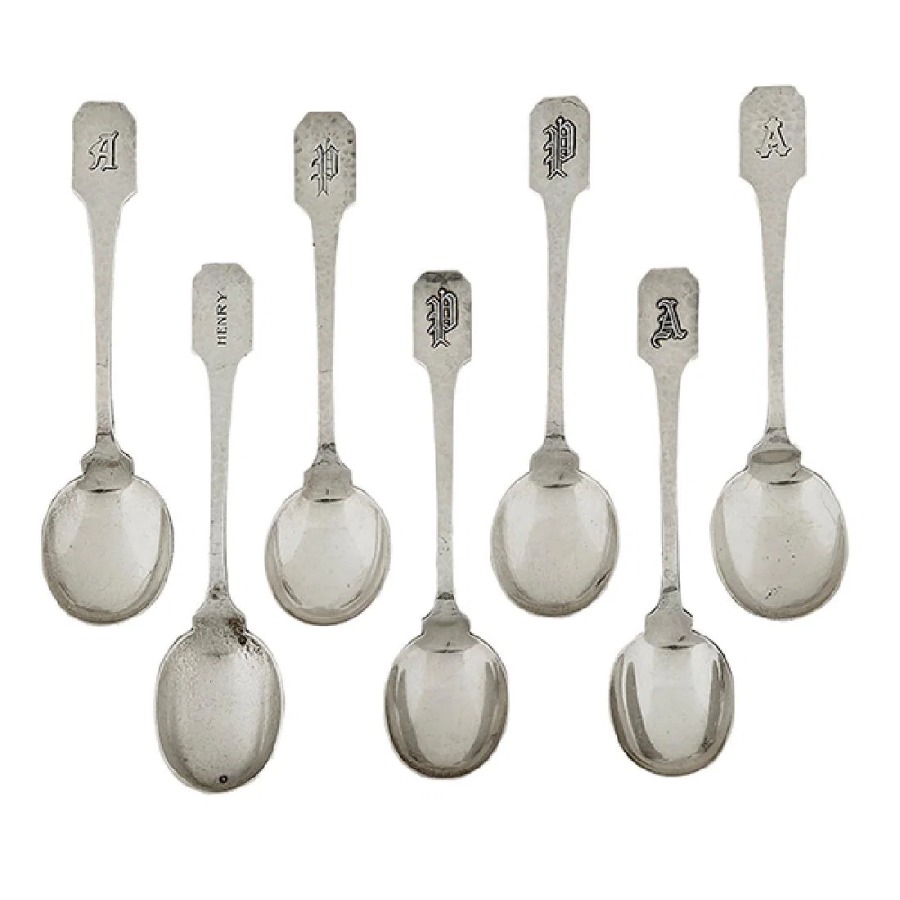 Shreve & Co. Norman Hammered Sterling, 1909 flatware