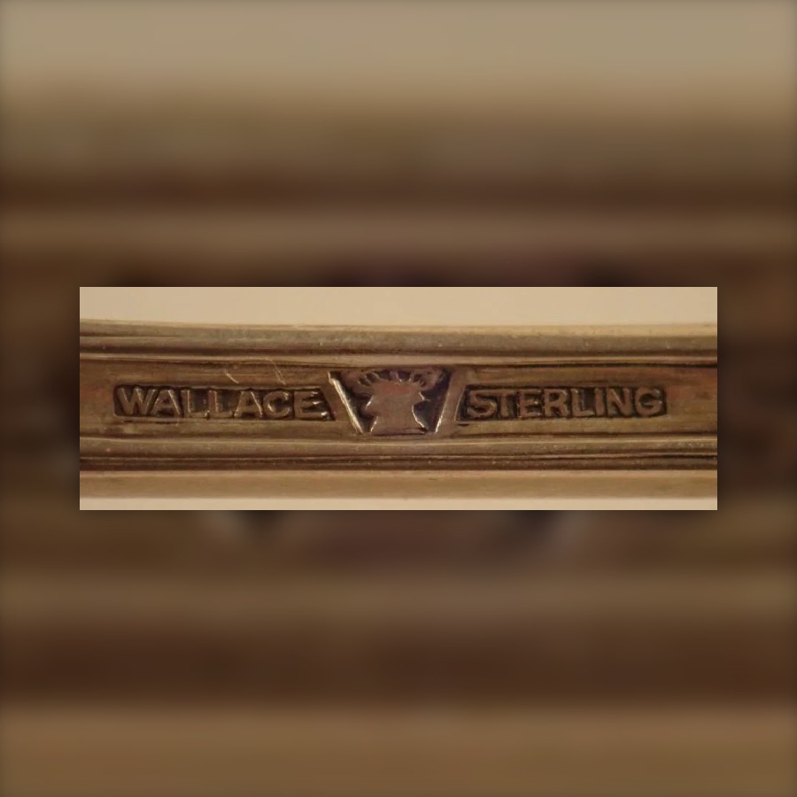 Wallace Sterling Name Mark hallmark, The words WALLACE STERLING in block letters, often with the pattern name and, on later pieces, a copyright symbol