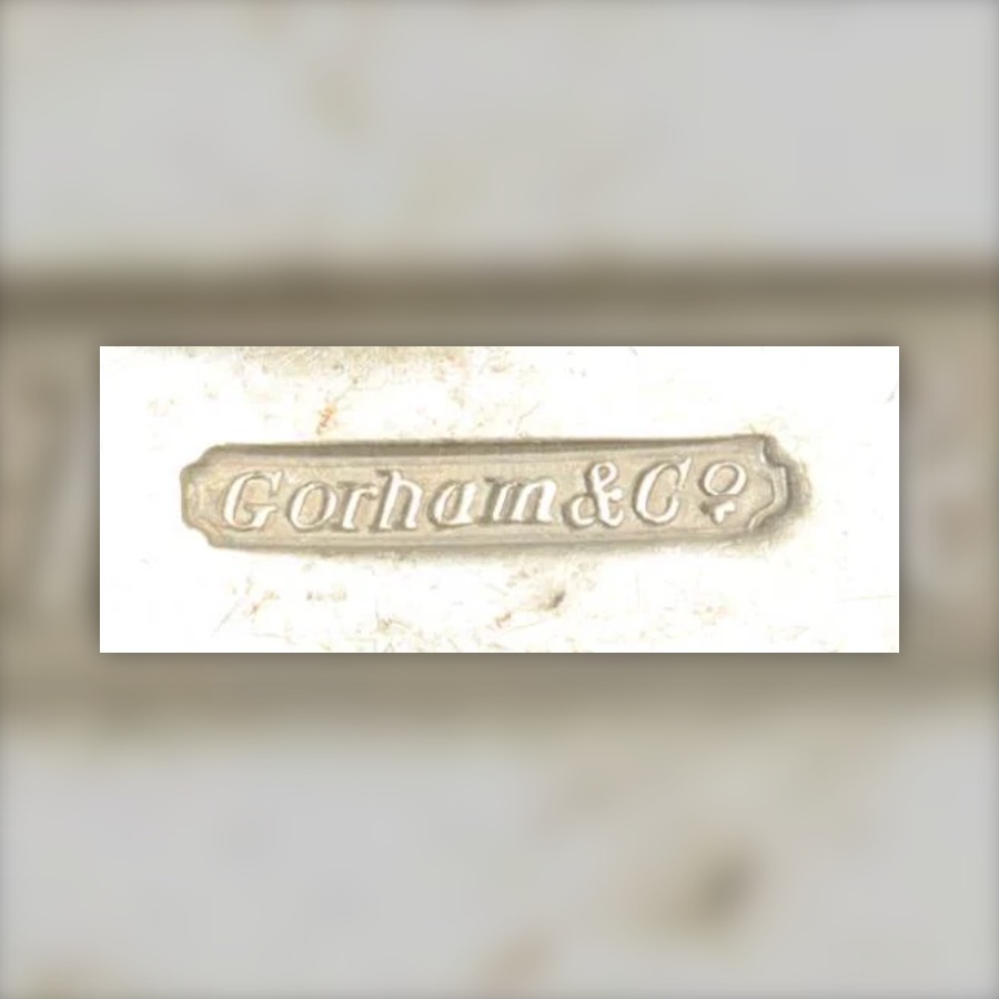 Gorham & Co. Lion, Anchor, G Coin Silver Mark hallmark, GORHAM & CO. in a small cartouche, or the lion, anchor and G, often with COIN or PURE COIN