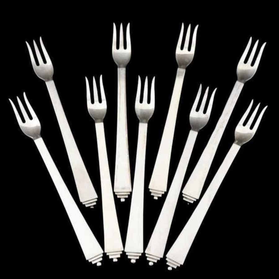 Georg Jensen Pyramid Sterling, 1926 flatware